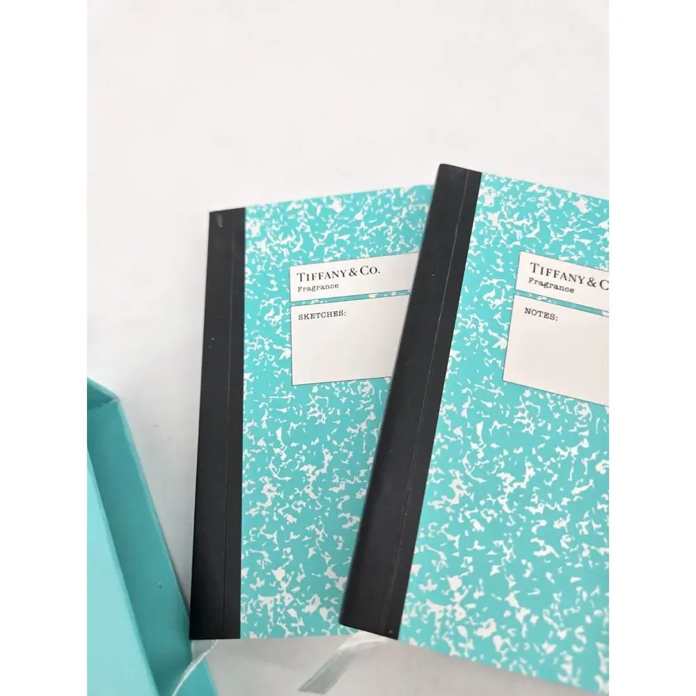 Tiffany & Co 3 Mini Composition Notebooks Gift Set Unused Ideas, Notes, Sketches